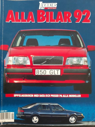 Alla bilar 1992 - bilkatalogen med årets alla bilar, från Teknikens Värld