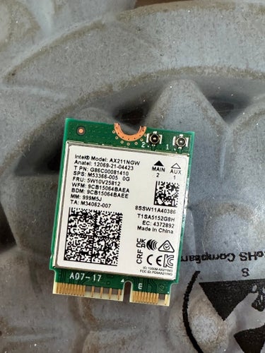 Intel Wi-Fi 6E AX211 M.2 NGW Nätverkskort – OTESTAD / DEFEKT