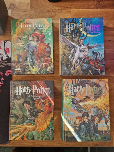 Harry Potter J.k Rowling böcker / 4 stycken 2001 första svenska upplagan