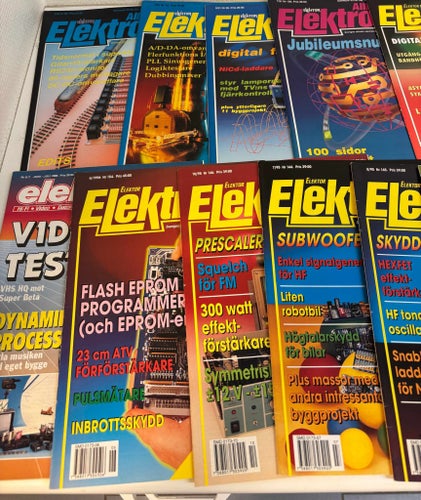 23 st Allt om Elektronik 1986–1998 – elektronik, dator, byggprojekt