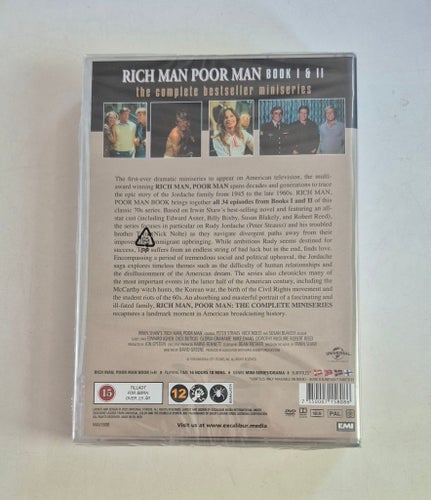 Rich Man, Poor Man Book I & II - The Complete Bestseller Miniseries 9-disc / Ny