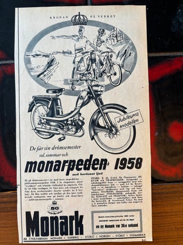 Monarpeden 1958 Annons