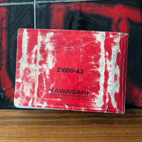 Kawasaki Z1000 A3, 1979 maual