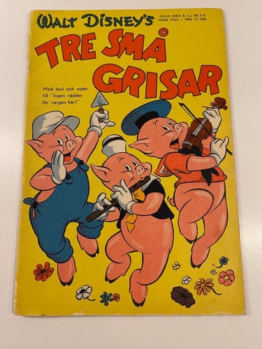 Walt Disney´s Serier  - Tre små grisar , Nr 3B - 1953