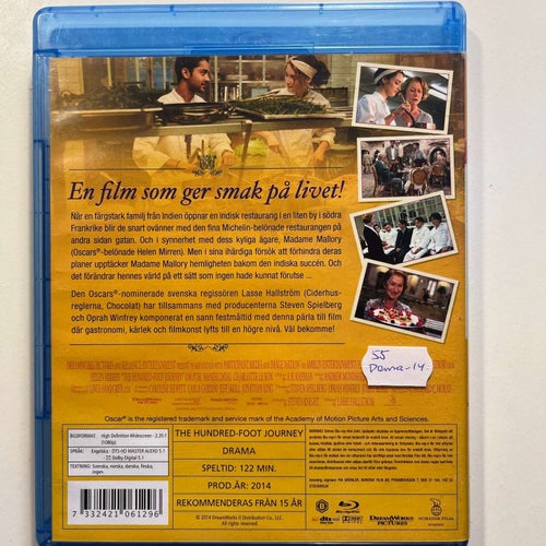 100 STEG FRÅN BOMBAY TILL PARIS. BLU-RAY DRAMA -14