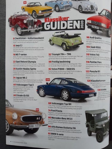 Klassiker Guiden 2020: Citroën ID/DS, MG T, Triumph TR4-TR6, Audi UrQuattro