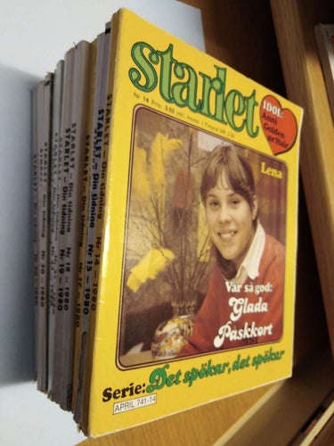 Starlet 1980 nr 14 omslagsbild: Lena idol: Annie Golden ur Hair. Felstavat namn