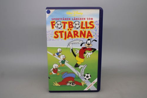 Sportfånen Långben som fotbollsstjärna , Svenskt tal , VHS