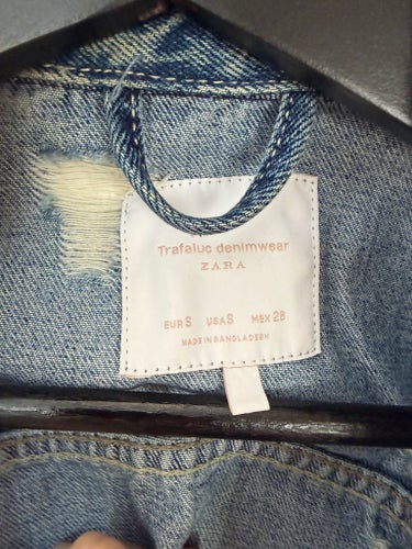 Zara blå jeansjacka, storlek S