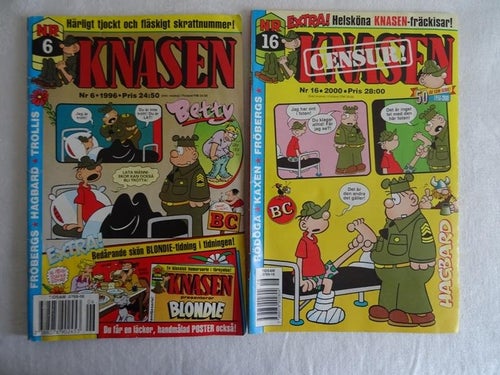 2 st serietidningar KNASEN - inkl BLONDIE med poster
