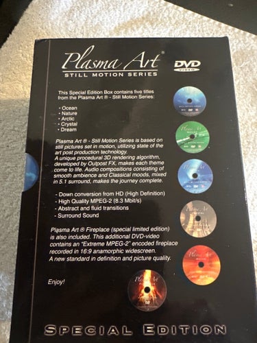 Plasma Art Still Motion Series Special Edition DVD Box