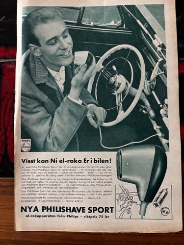 Volkswagen Philips el-rakapparat 1960 annons