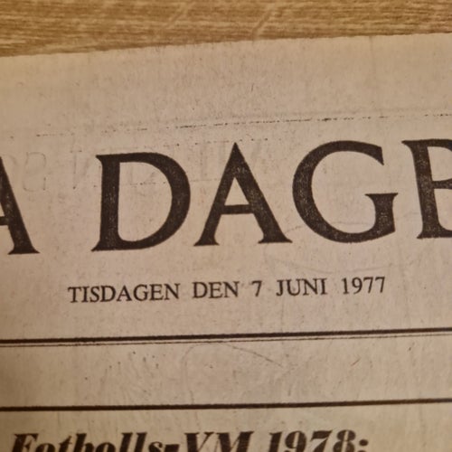 Svenska Dagbladet Tidning från 1977