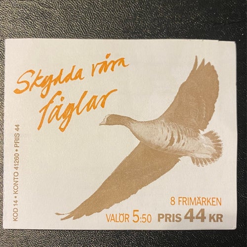 Frimärke häfte H452 Skydda våra fåglar