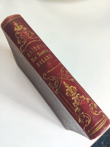 Antik bok Den rasande Roland Ariosto 1868