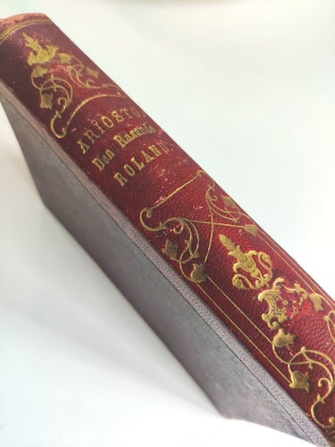 Antik bok Den rasande Roland Ariosto 1868