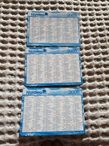 Nordea. Almanackor för åren 2003, 2005 och 2006.