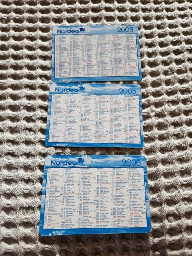 Nordea. Almanackor för åren 2003, 2005 och 2006.