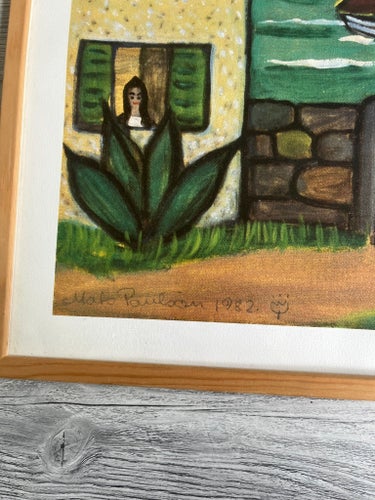 Signerad litografi Mats Paulson 1982 Vind i cirtuslunden vintage retro