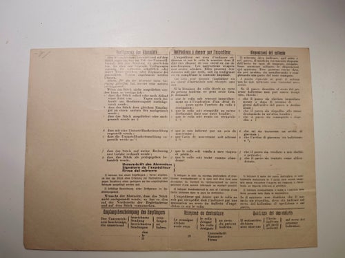 Schweiz 1950 Flygpost Paketkort Zürich–Bryssel Luftpost