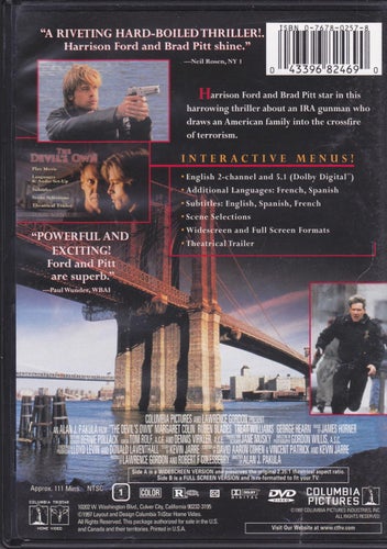 DVD / The Devil's Own (En Fiende Ibland Oss) / OBS! Region 1 / Fint skick