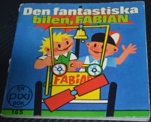 Äldre Pixi bok Den fantastiska bilen, Fabian