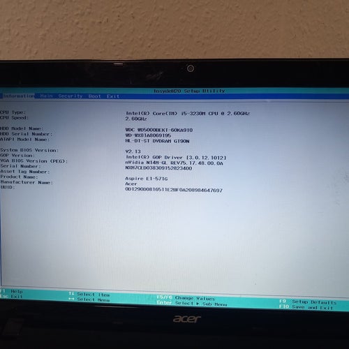 ACER Aspire E1-571G - i5/500GB HDD/4GB RAM -Laptop bärbar dator bærbar computer