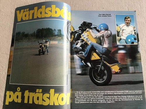 ALLT OM MC NR 6 1983 ARTO NYKVIST,KAWASAKI Z,YAMAHA XJ,CROSS AVESTA ,MC POLIS
