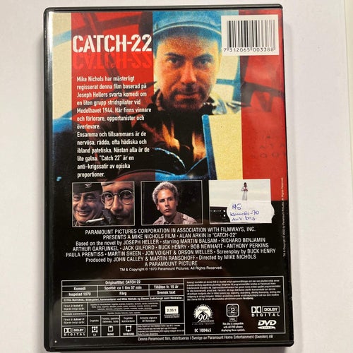 CATCH-22. DVD KOMEDI -70, ANTI-KRIG
