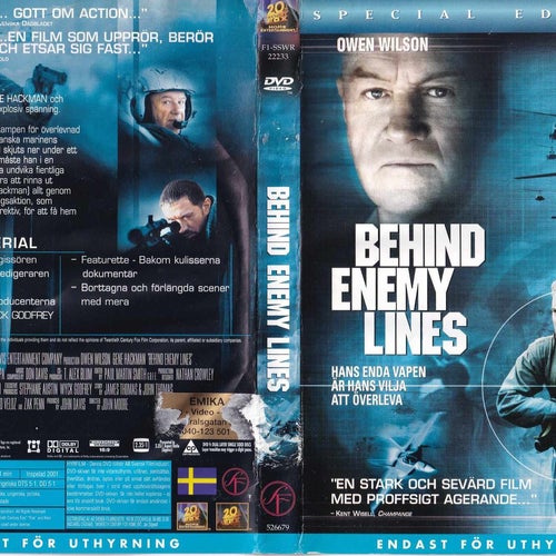 DVD - BEHIND ENEMY LINES - SÖNDAGSFILMEN