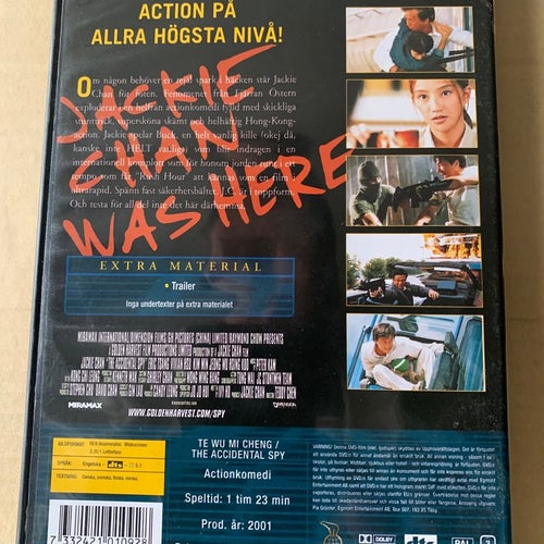 The Accidental spy, Jackie Chan, Dvd