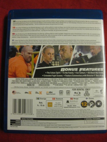 FAST FURIOUS 8 - DWAYNE JOHNSON, VIN DIESEL, JASON STATHAM - BLU-RAY