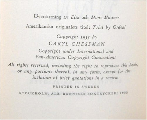 Caryl Chessman - Genom skärselden