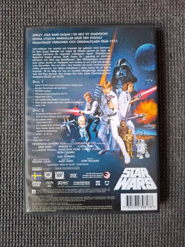 Star Wars IV: Stjärornas Krig Limited Edition 2xDVD George Lucas Mark Hamill