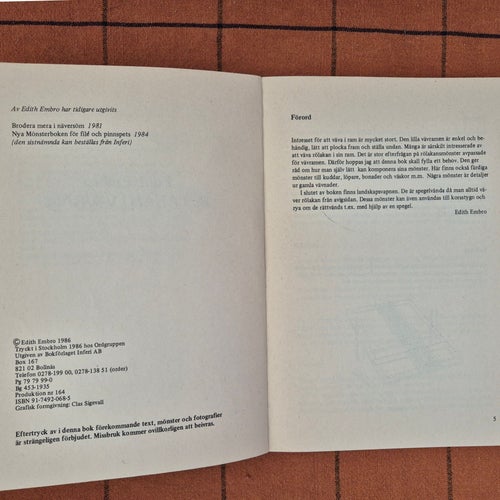 RÖLAKAN I VÄVRAM Edith Embro, inferi 1986