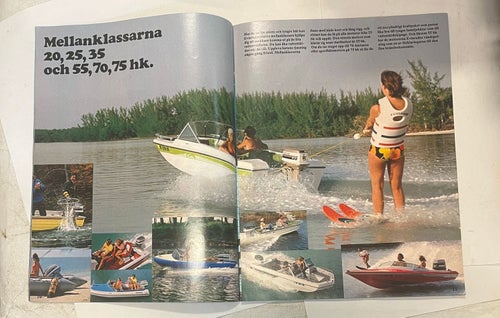 Broschyr 1979 Evinrude 2-235hp utombordare svensk 24 sidor begagnad