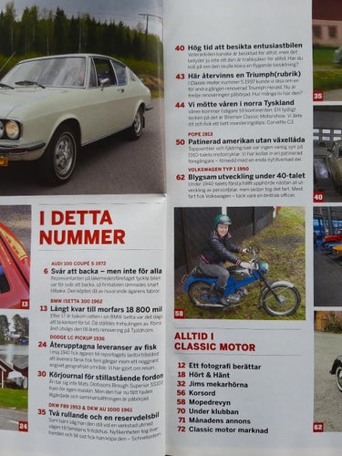 Classic Motor nr 5 2024: Puch Dakota, VW Typ 1 1950, Audi 100 Coupé S