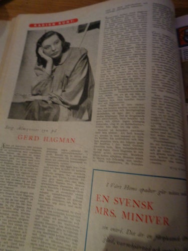Vårt Hem nr12 1943 Gerd Hagman, kalle anka, prins valiant