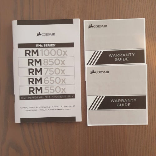 Corsair RMx manualer