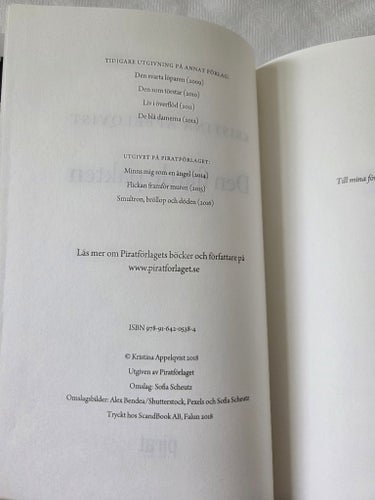 Den fjärde pakten av Kristina Appelqvist, 2018
