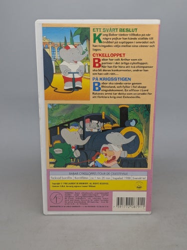 Babar Cykelloppet , Svenskt tal - VHS