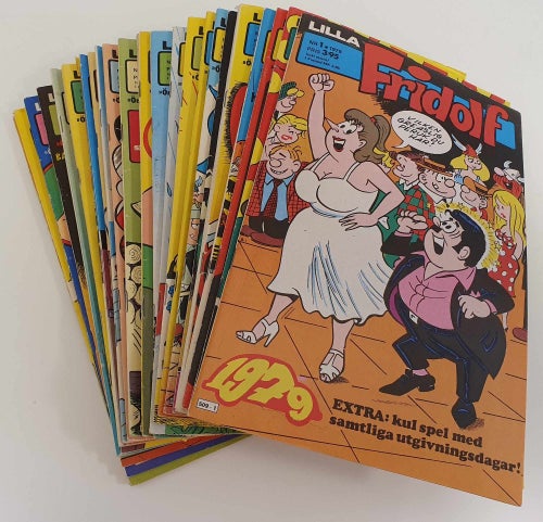 Lilla Fridolf nr 1-11, 13-26 1979 / VG till VF/NM / många i toppskick