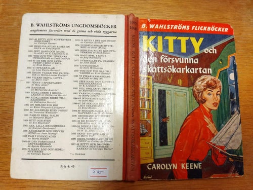 Kitty och den försvunna skattsökarkartan av Carolyn Keene bok. Very Fine