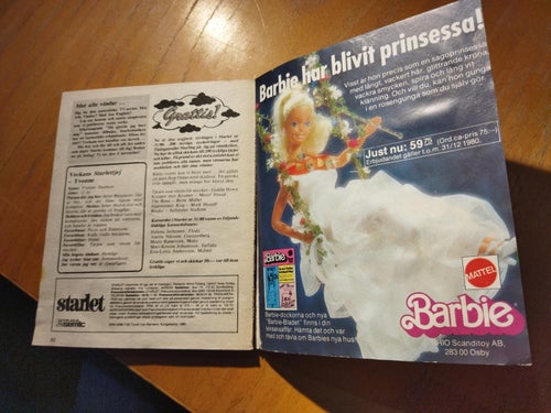 Starlet 1980 nr 44 Omslagsbild Yvonne, Totte Wallin. Very Good plus