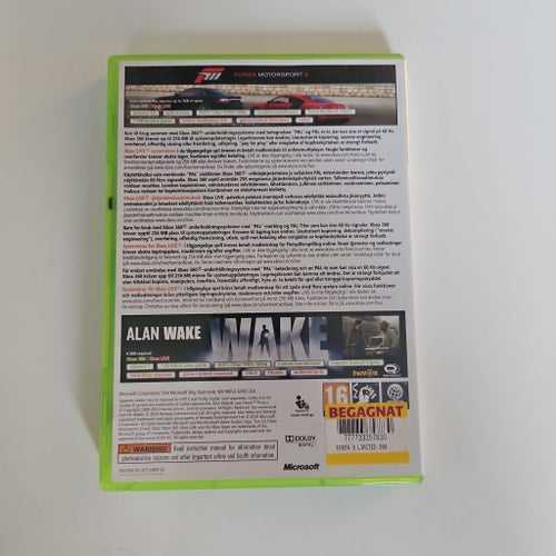 Forza Motorsport 3 Alan Wake Double Pack Xbox 360