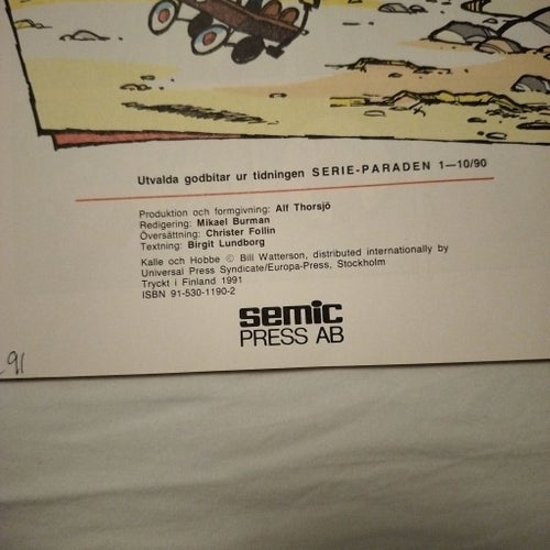 Kalle och Hobbe: Vi ligger på latsidan! av Bill Watterson, 1991