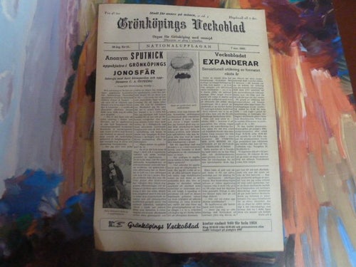 GRÖNKÖPINGS VECKOBLAD, 1957 NOV. 7, TIDNING
