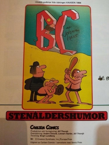 B.C. Stenåldershumor av Johnny Hart. Very Fine plus