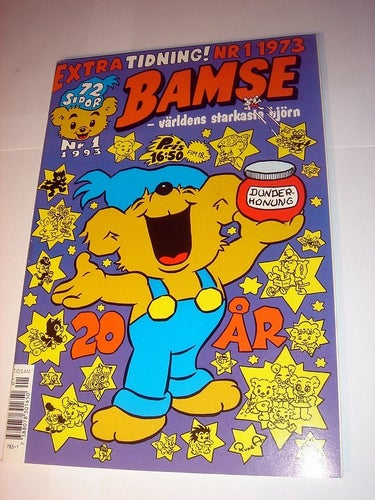 BAMSE 1993 1 (svensk) NY OLÄST EXTRA Första nr nytryck
