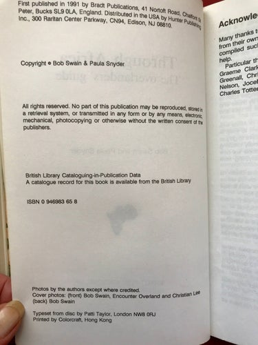 TROUGH AFRICA The Overlanders' Guide Bob Swain Paula Snyder 1991